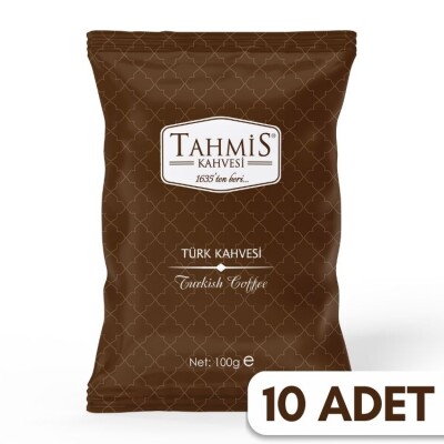 10'lu Türk Kahvesi Orta Kavrulmuş 100 Gram Paket Seti - Tahmis